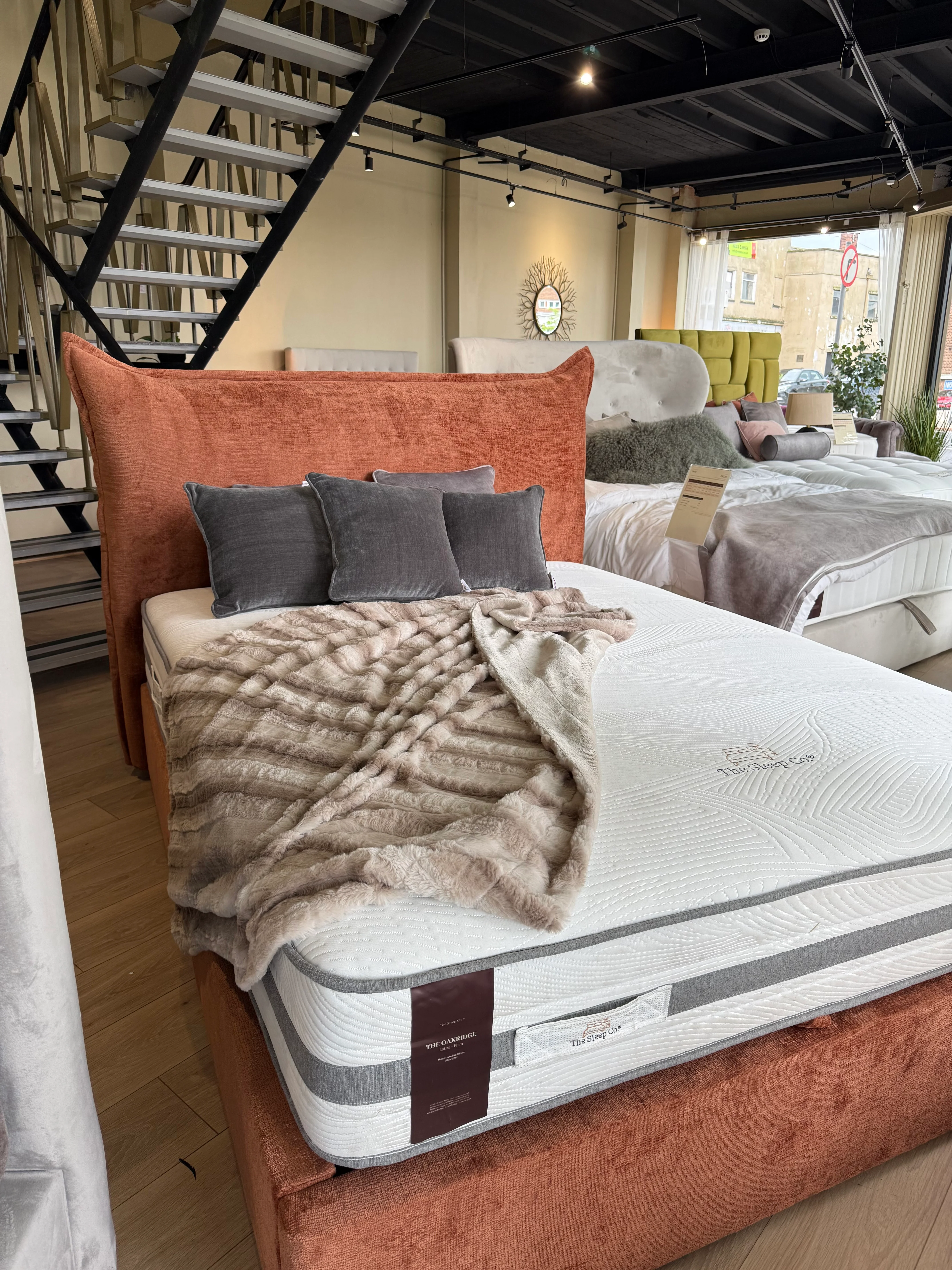 Berkley Pillow Back Manual Storage Bed in Mulberry in Stock - Image 5