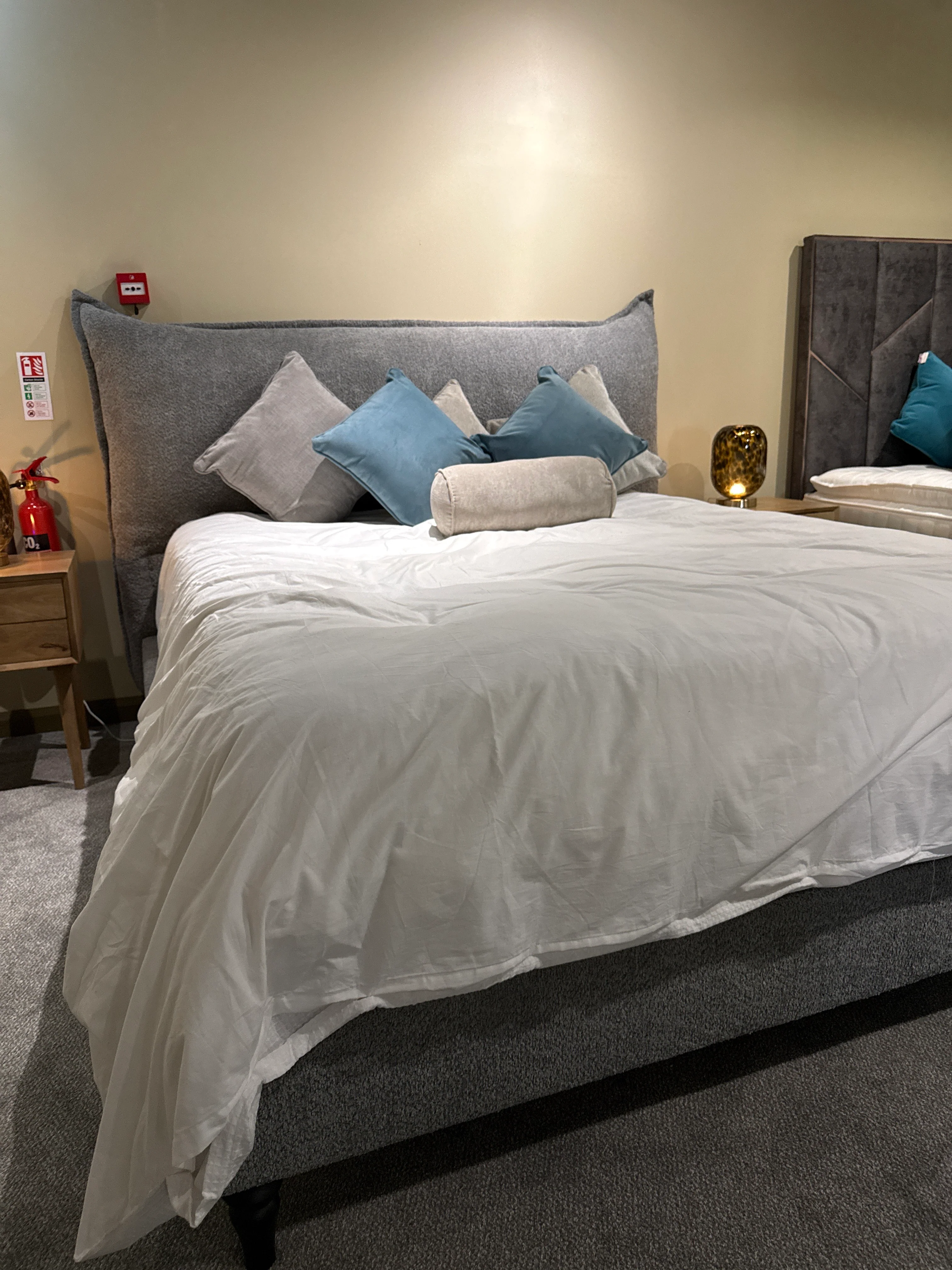 Clearance Berkley 6’0 Bed frame Teddy Steel - Image 3